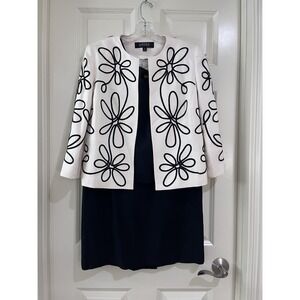 kasper women 100% silk 3 -piece skirt suits size 8